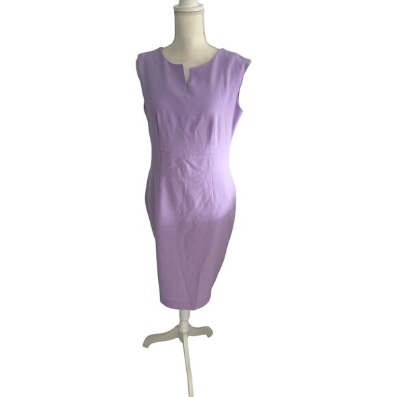 KASPER Light Purple Lavender Pencil Dress Size 8 - Picture 7 of 8